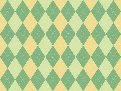 Elegant argyle pattern in pastel green and yellow.  Perfect for backgrounds,  스톡 일러스트