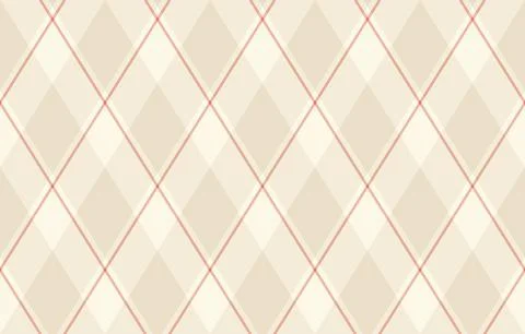 Elegant argyle pattern in soft beige and blush pink.  Perfect for backgrounds Stock Illustration
