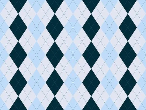 Elegant argyle pattern in teal and baby blue.  Perfect for backgrounds, tex.. Stock Illustration