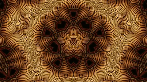 Elegant Art Deco Style Complex Abstract Pattern Loop BG Video Stock Footage 170742044