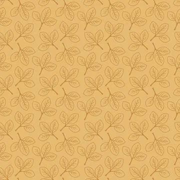 Elegant autumnal leaf pattern.  Subtle, repeating design ideal for packaging, Stock Illustration