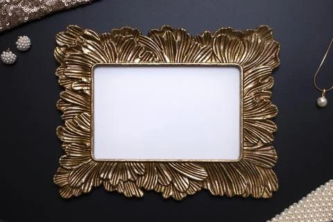 Elegant background, template for text, logo or picture. Golden decorative p.. Stock Photos