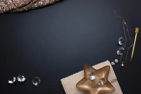Elegant background, template for text or logo. Jewellery and other accessorie Stock Photos