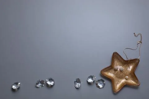 Elegant background, template for text or logo. Jewellery and diamonds on the  Stock Photos