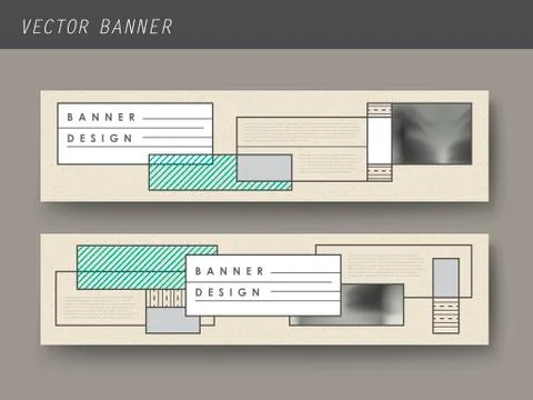 Elegant banner template set Stock Illustration