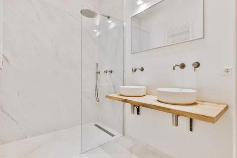Elegant bathroom design Stock Photos