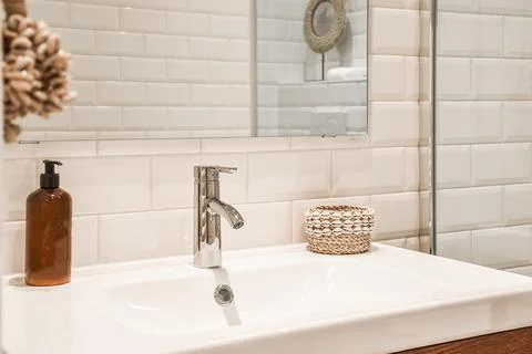 Elegant bathroom design Stock Photos