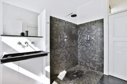 Elegant bathroom design Stock Photos