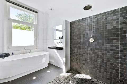 Elegant bathroom design Stock Photos