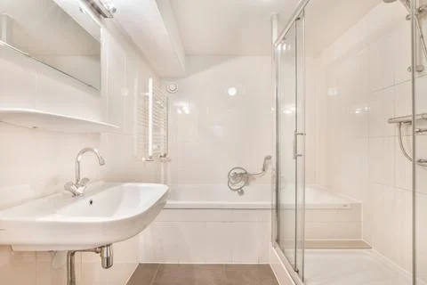 Elegant bathroom design Stock Photos