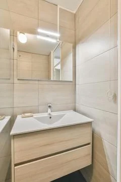 Elegant bathroom design Stock Photos