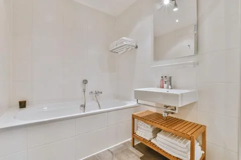Elegant bathroom design Stock Photos