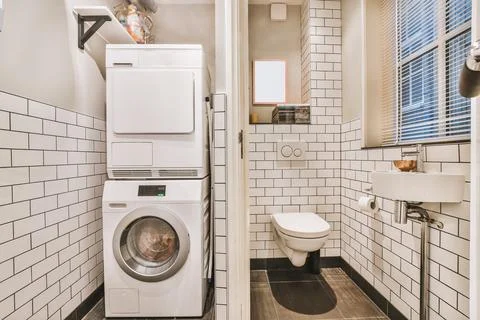 Elegant bathroom design Stock Photos