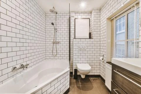 Elegant bathroom design Stock Photos