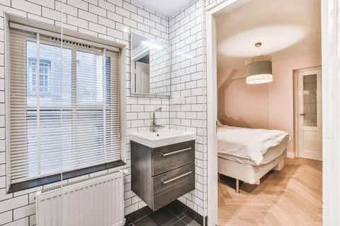 Elegant bathroom design Stock Photos