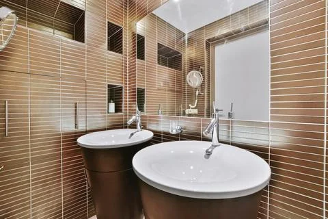 Elegant bathroom design Stock Photos