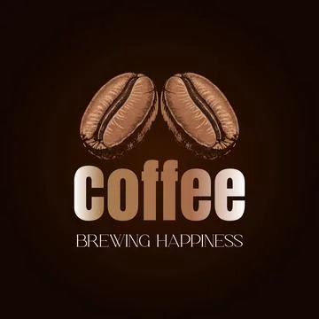 Elegant Bean Logo Stock Illustration