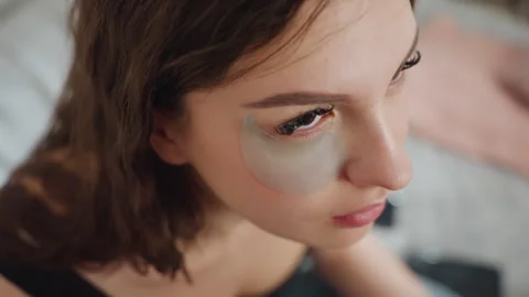 Elegant Beauty Process, Professional Technician Carefully Applies Lash Stock Footage 327025655