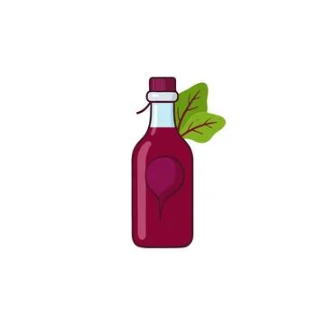 Elegant beetroot juice presentation showcases its vibrant color enhancing h.. Stock Illustration