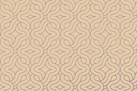 Elegant beige interlocking geometric pattern repeating background texture 스톡 일러스트