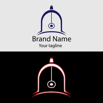 Elegant Bell Logo with Precision Design Stock Illustration