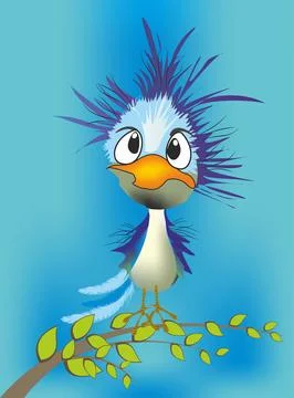 Elegant bird, Stock Illustration