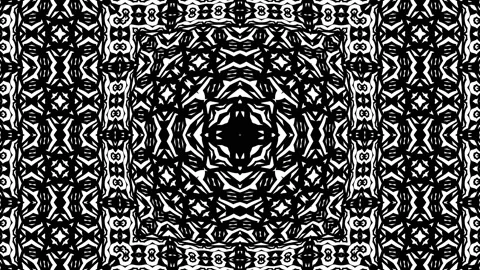 Elegant Black and White Pattern Decoration Design Seamless Loop Stock Footage 170879782