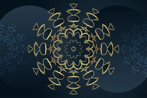 Elegant Black Background Featuring Gold Decorative Patterns and Ornate Flow Stock Illustration