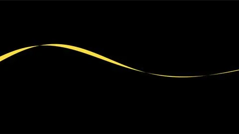 Elegant Black Background with Subtle Yellow Curves for Design. Stock Illustration