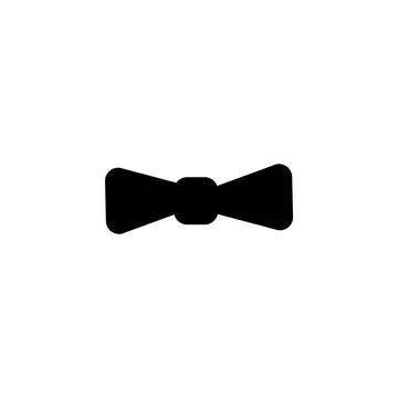Elegant black bow tie vector icon, ideal for formal attire themes Stock Illustration