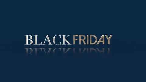 Elegant Black Friday text on blue gradient Video stock 250577495