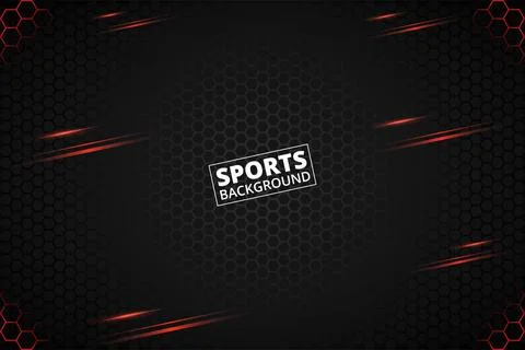 Elegant black gradient sport background with shiny red shape vector Stock Illustration