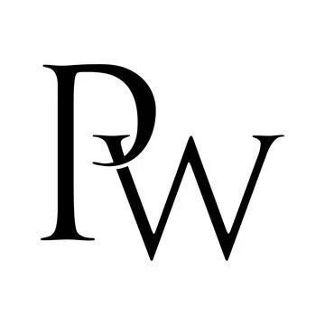 Elegant Black Letter Monogram Design Stock Illustration