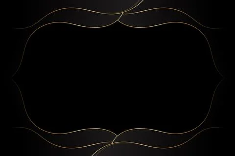 Elegant black luxury wave background with golden wave lines. Abstract moder.. 库存插图
