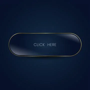 The Elegant black web button with gold outline and soft shine, perfect for .. Stock Illustration