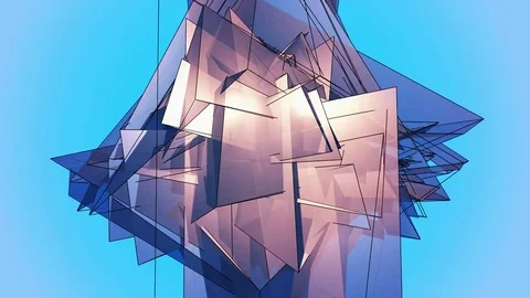 Elegant Blue Abstract With Snowflakes. 動画素材 82753172