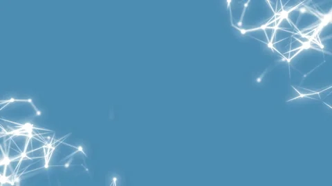 Elegant blue background with plexus nodes in the corners of eran. Place for text Stock Footage 120180117