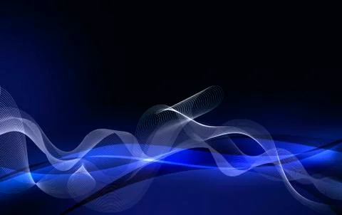 Elegant blue background with waves イラスト素材