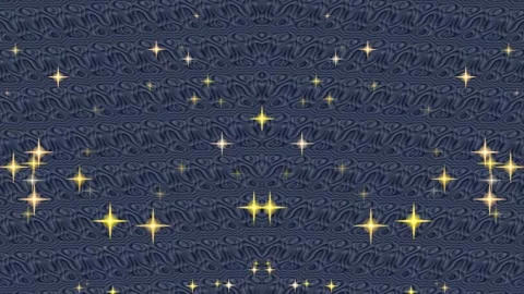 Elegant Blue Damask Pattern with Sparkling Stars Stock Footage 330518753