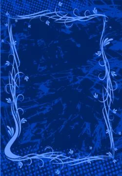 Elegant blue frame. 库存插图