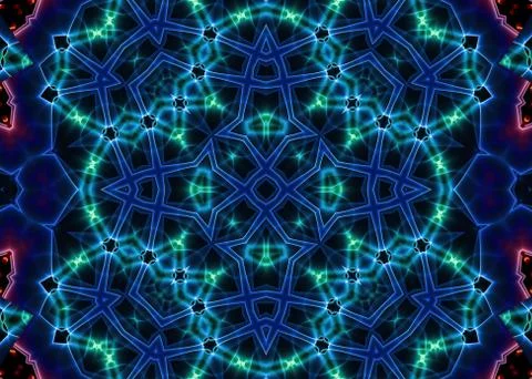 Elegant blue light premium flare fractal pattern Stock Illustration