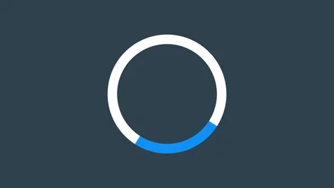 Elegant blue loading ring animation on dark gray background. Modern dark mo.. Stock Footage 340798660