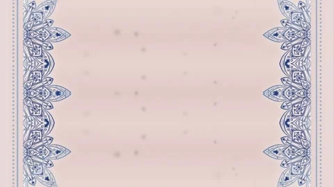 Elegant Blue Mandala Frame Stock Footage 284397729