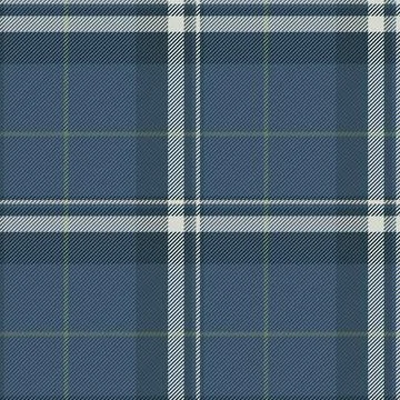 Elegant blue plaid pattern. Classic textile design with neutral accents. Use  Illustrazione stock