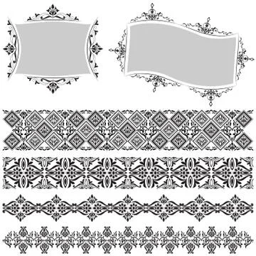 Elegant border and frame Stock Illustration