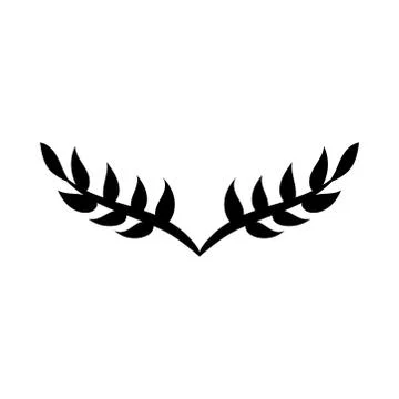 Elegant border frame with leafs decoration silhouette style icon Stock Illustration