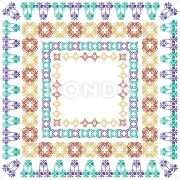 Elegant border set 01 Stock Illustration