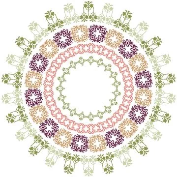 Elegant border set 02 Stock Illustration