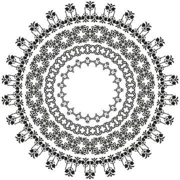 Elegant border set 04 Illustrazione stock