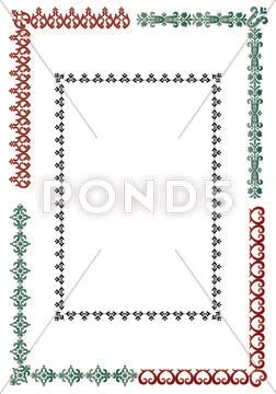 Elegant border set Ilustração Stock